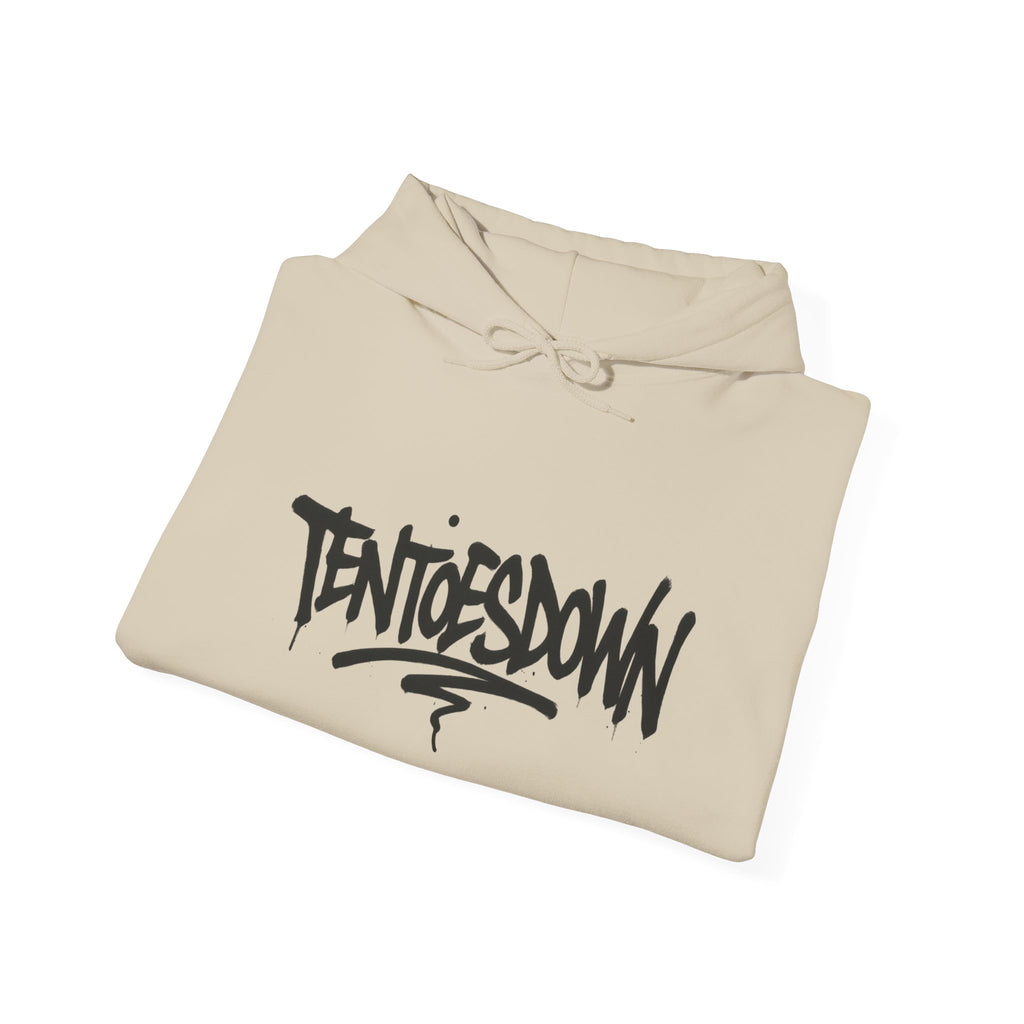 Fear of Being Average Hoodie — Streetwear Graphic Pullover with 'TentoesDown' Logo