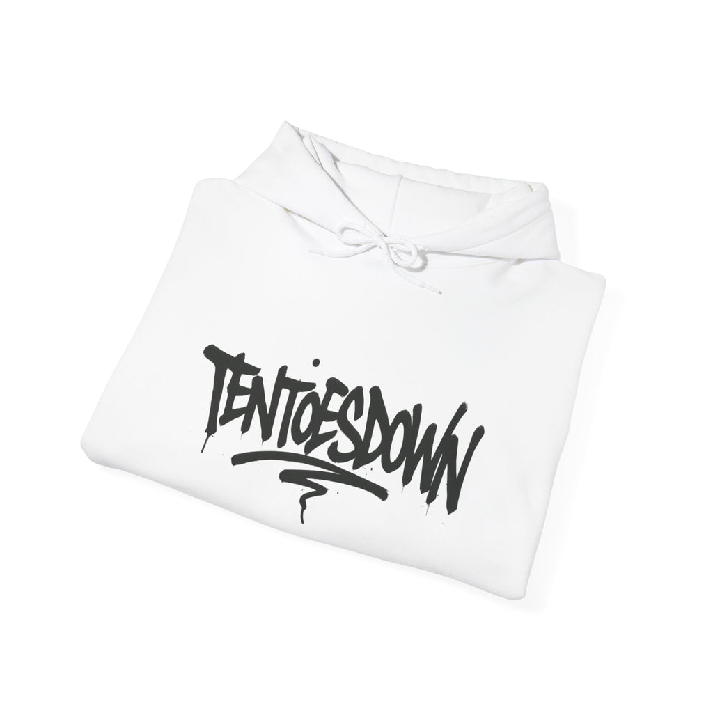 Fear of Being Average Hoodie — Streetwear Graphic Pullover with 'TentoesDown' Logo