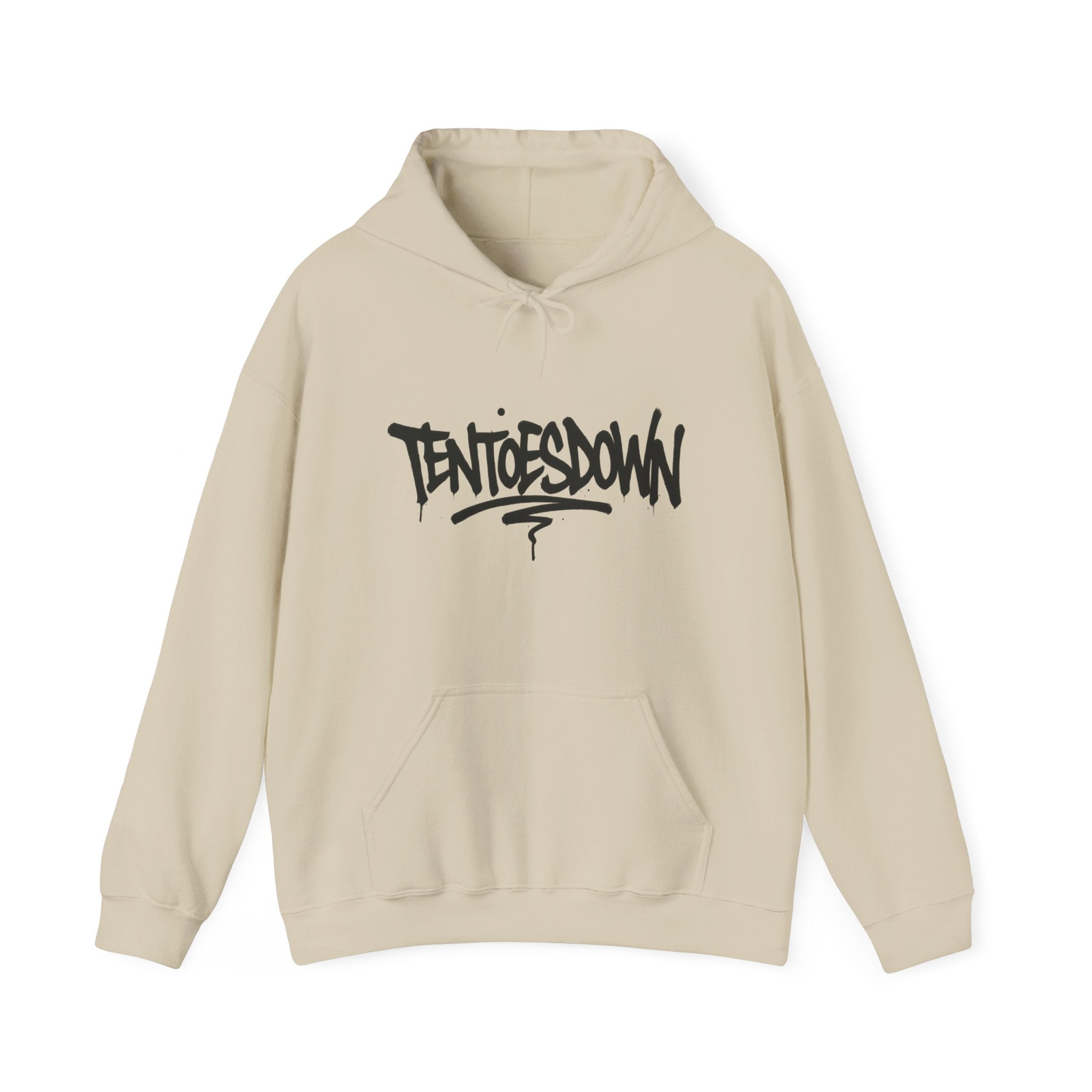 Fear of Being Average Hoodie — Streetwear Graphic Pullover with 'TentoesDown' Logo