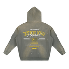 Vintage Washed Frayed Fleece Hoodie