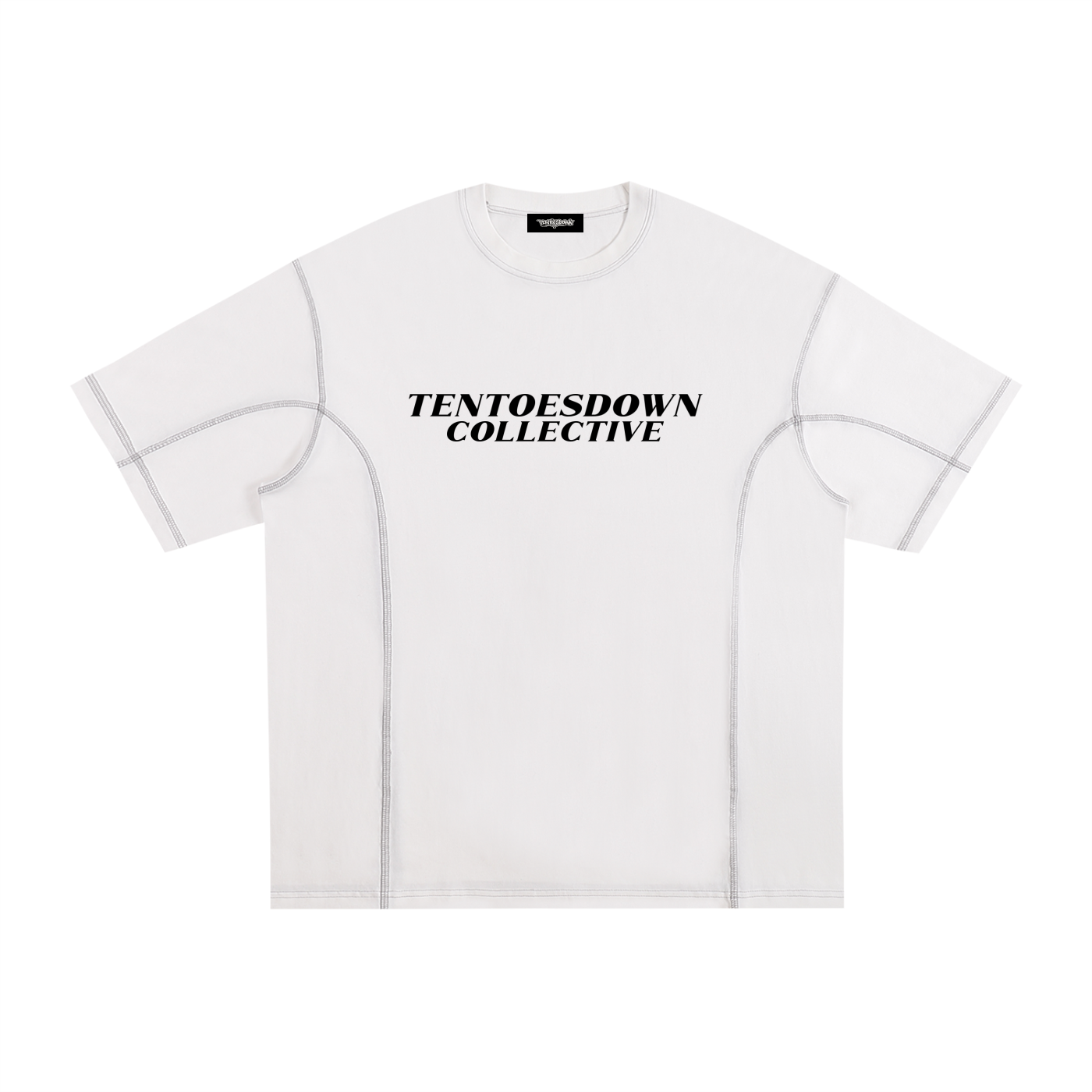 Streetwear Contrast-Stitched Cotton T-Shirt