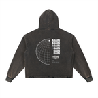 Vintage Washed Frayed-Hem Hoodie