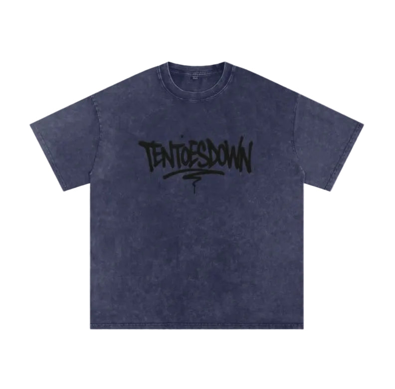 Snow Washed Oversized Cotton T-Shirt