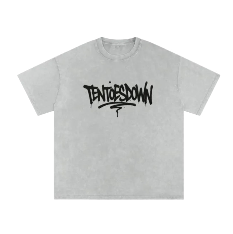 Snow Washed Oversized Cotton T-Shirt