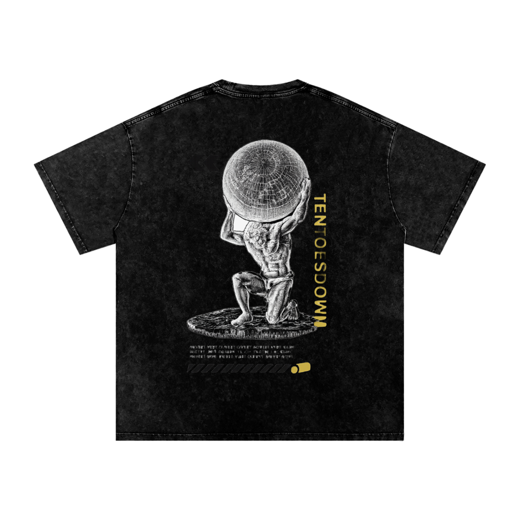 Snow Washed Oversized Cotton T-Shirt