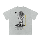 Snow Washed Oversized Cotton T-Shirt